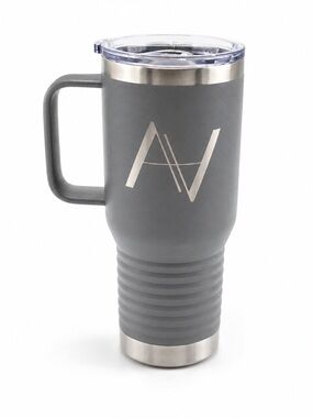 Gray Travel Mug (20oz) | Arthur Alan